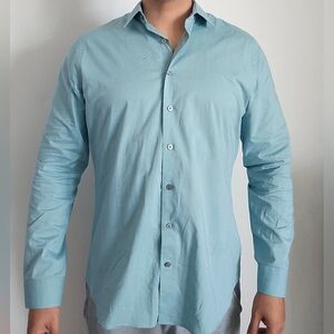 Extra Slim Fit Express 1MX Dress Shirt – Light Green | Size